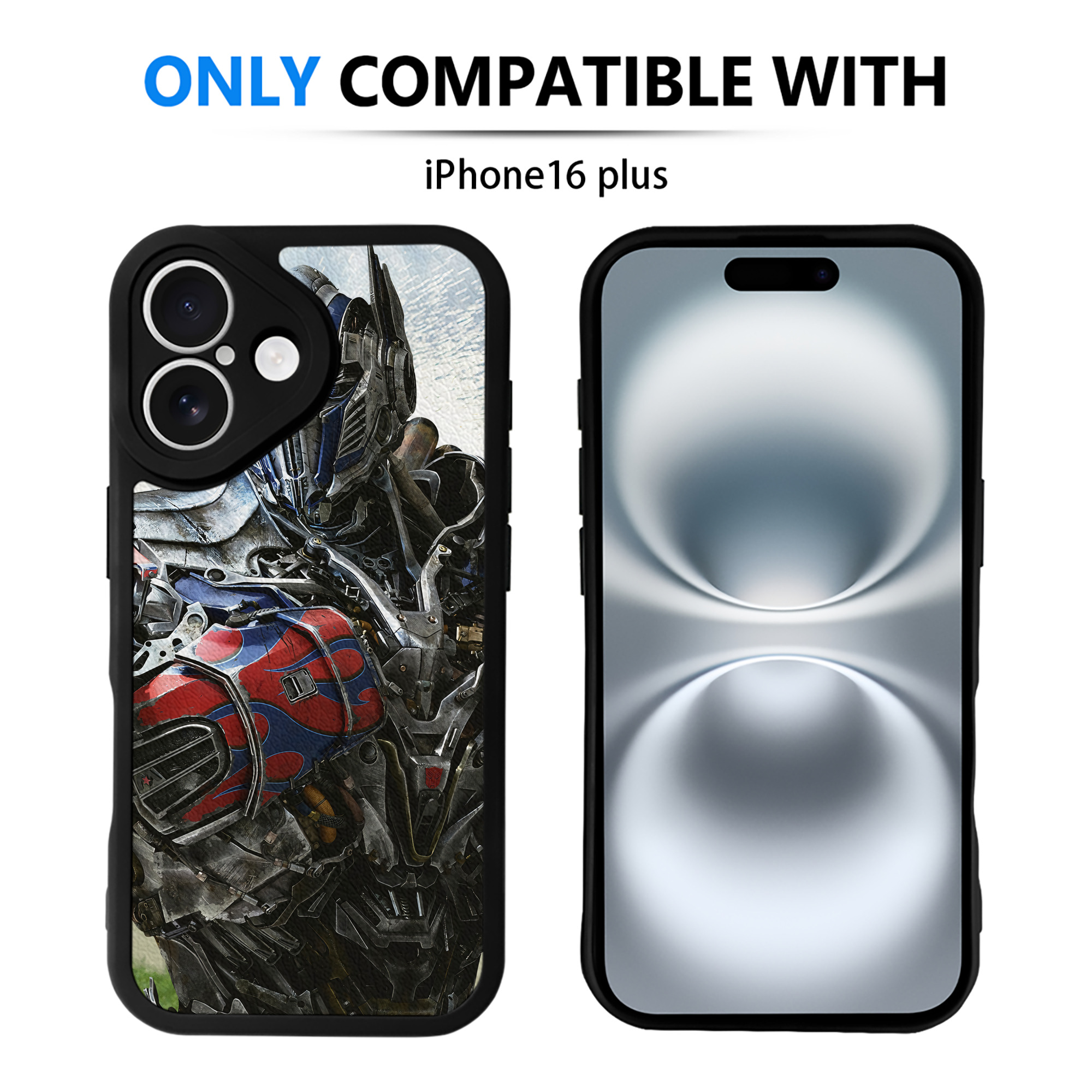 （画像用） Transformers トランスフォーマー 【iPhone 16シリーズ対応】シリコンスマホケース（レザー調） 材質：シリコン